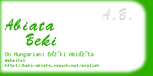 abiata beki business card